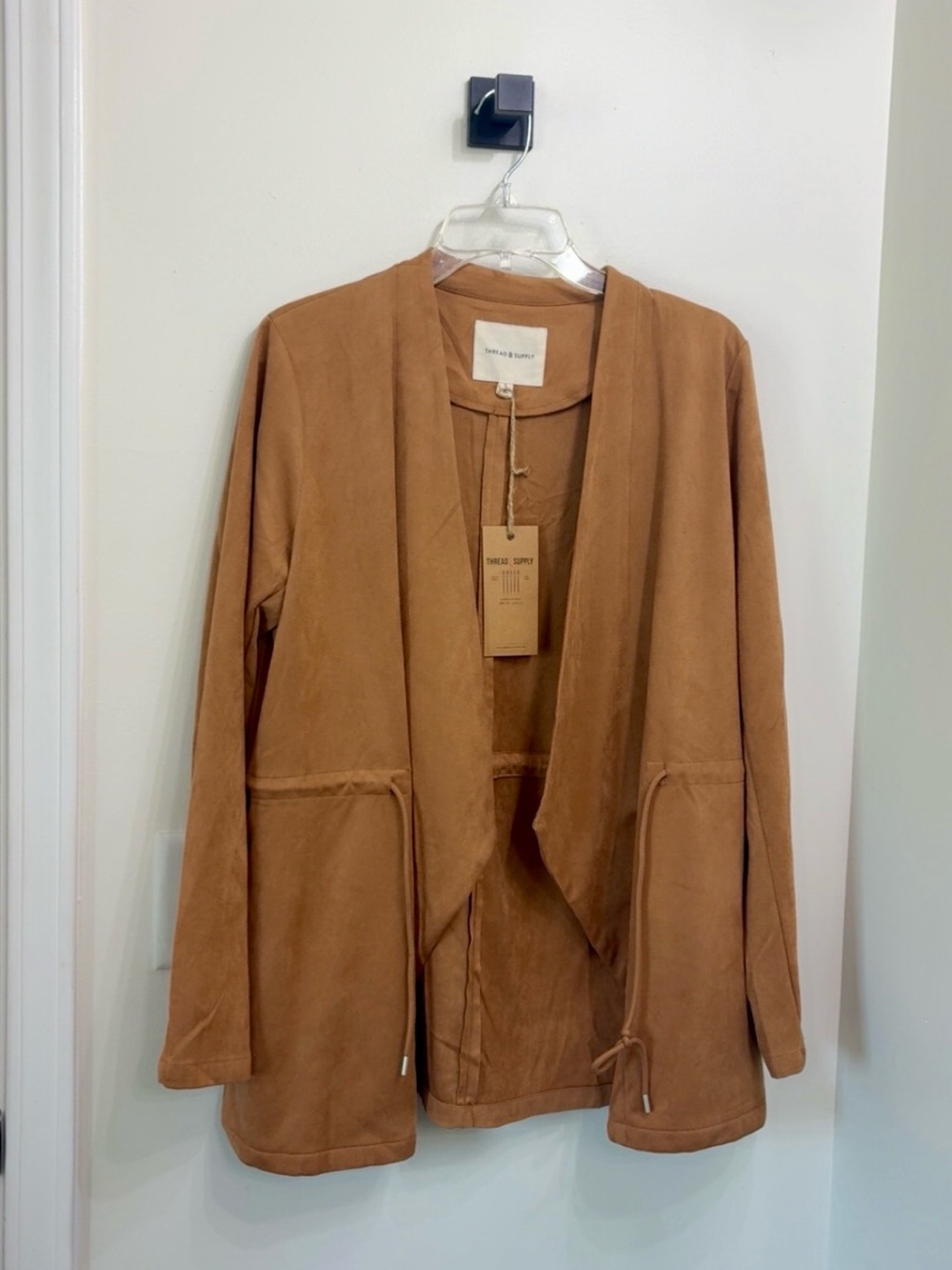 Andrew & Co Open-Front fall Trench Jacket in Camel Brown L